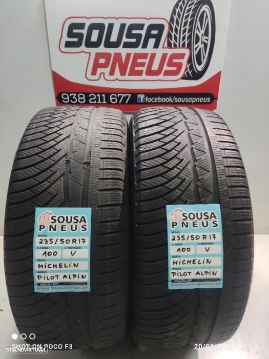 2 pneus semi novos 235-50r17 continental - oferta dos portes 100 EUROS