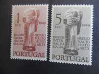 Selos Portugal 1949-História Arte Af. 713/714 Completo NOVO