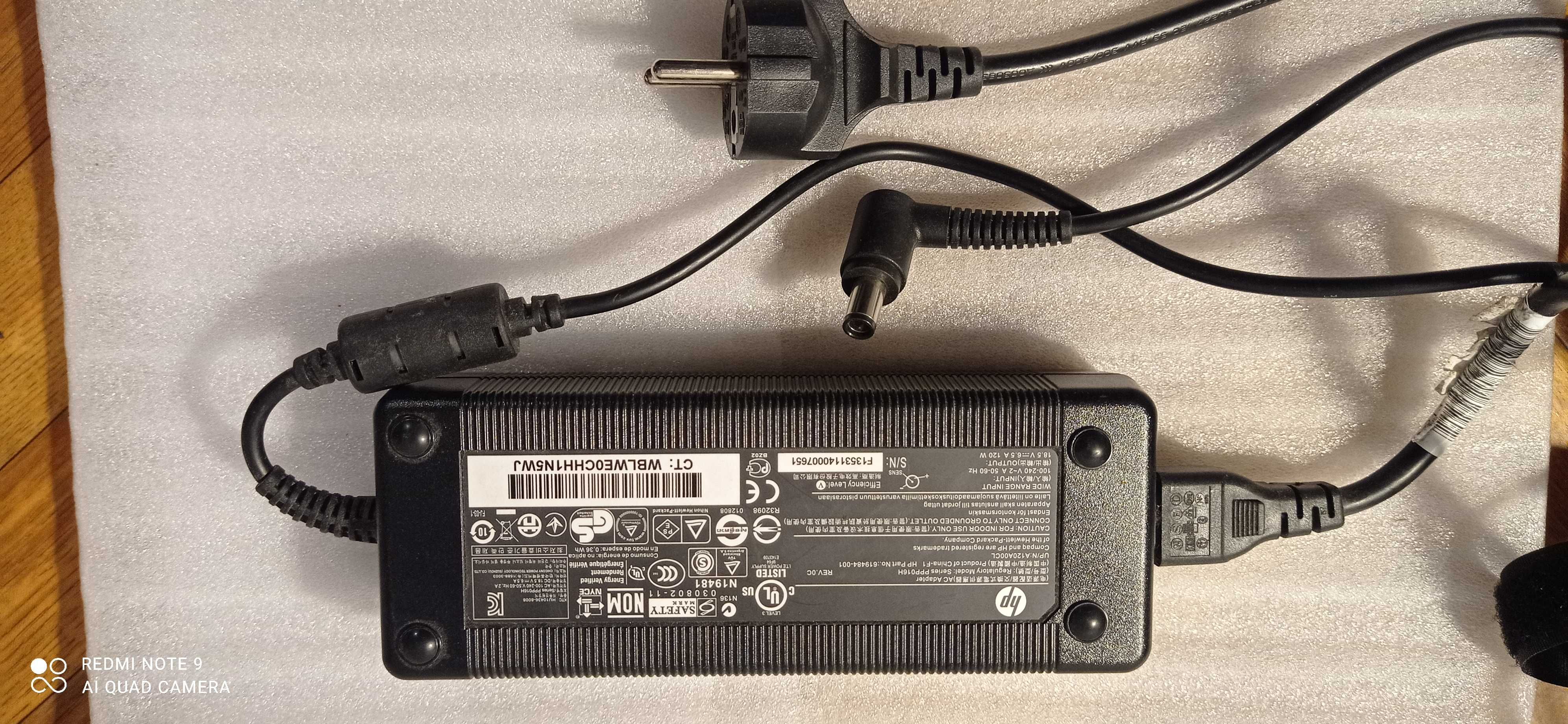 Zasilacz do Laptopa , komputera HP 18,5V 120W oryginalny