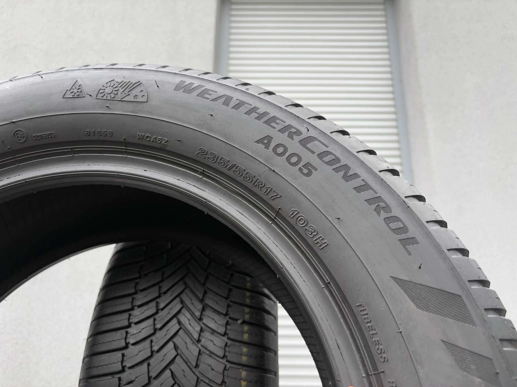 2szt całoroczne 235/55R17 Bridgestone 6,8mm 2024r świetny stan! 4S192