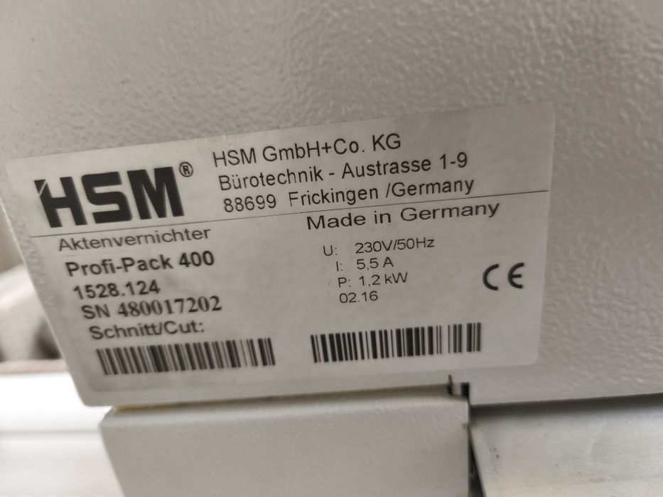 Nacinarka do kartonów hsm Profi pack 400