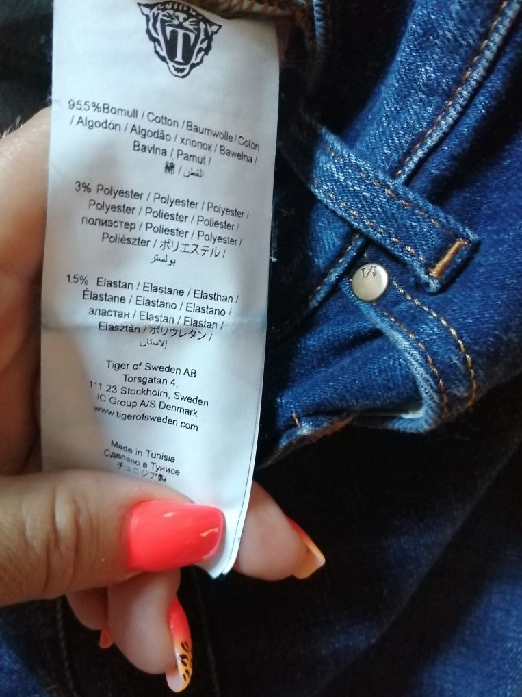 ŁADNE Spodnie dżinsowe męskie rurki L stan jak nowy