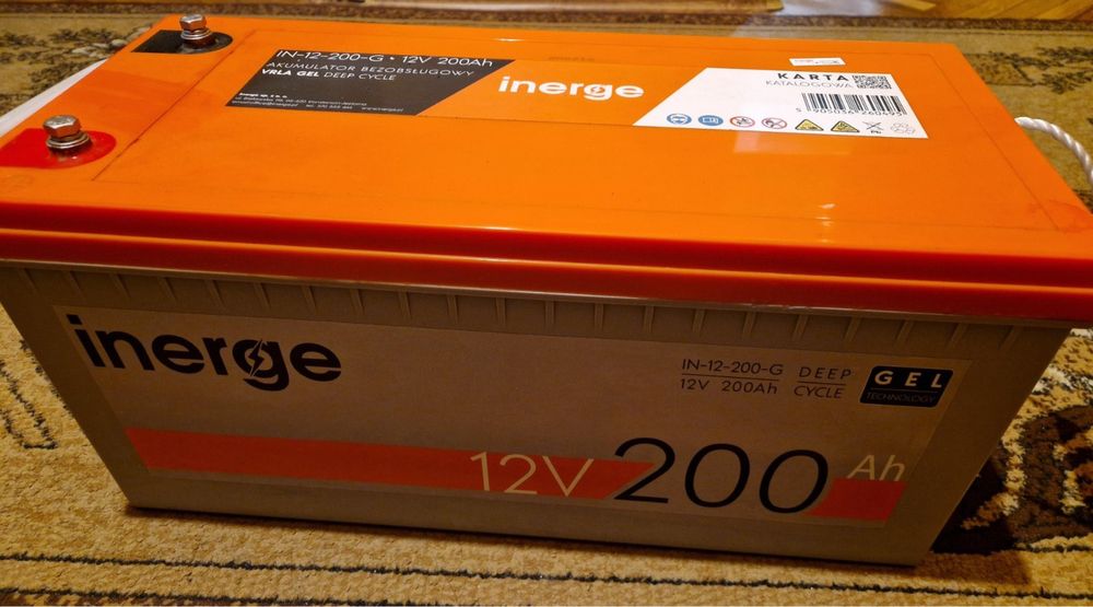 Гелевий акумулятор Inerge 12V 200Ah