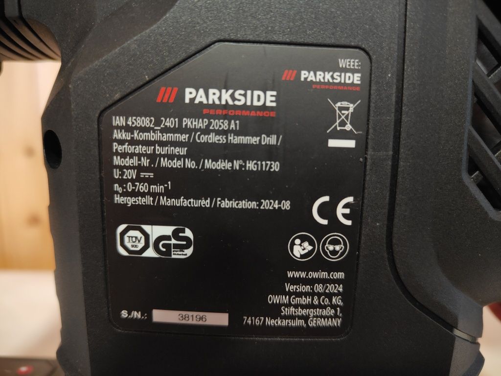 Акумуляторний префератор Parkside Performance