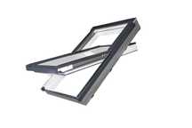Okno dachowe Fakro PTP-V U41 ABMX 78x118 łazienkowe pcv pvc antracyt