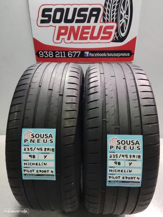 2 pneus como novos 235-45r18 michelin - oferta dos portes