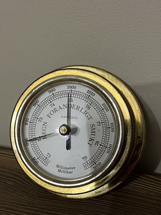 Zegar ciśnienia barometr mosiądz styl okretowy Stylowe Starocia