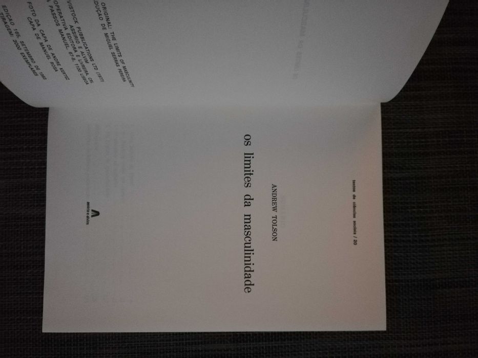 Os Limites da Masculinidade - Andrew Tolson (portes grátis)