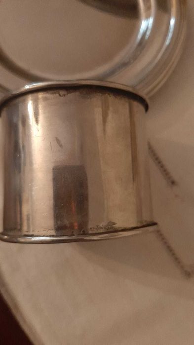 Copo para guardanapos em prata com mais de 100 anos