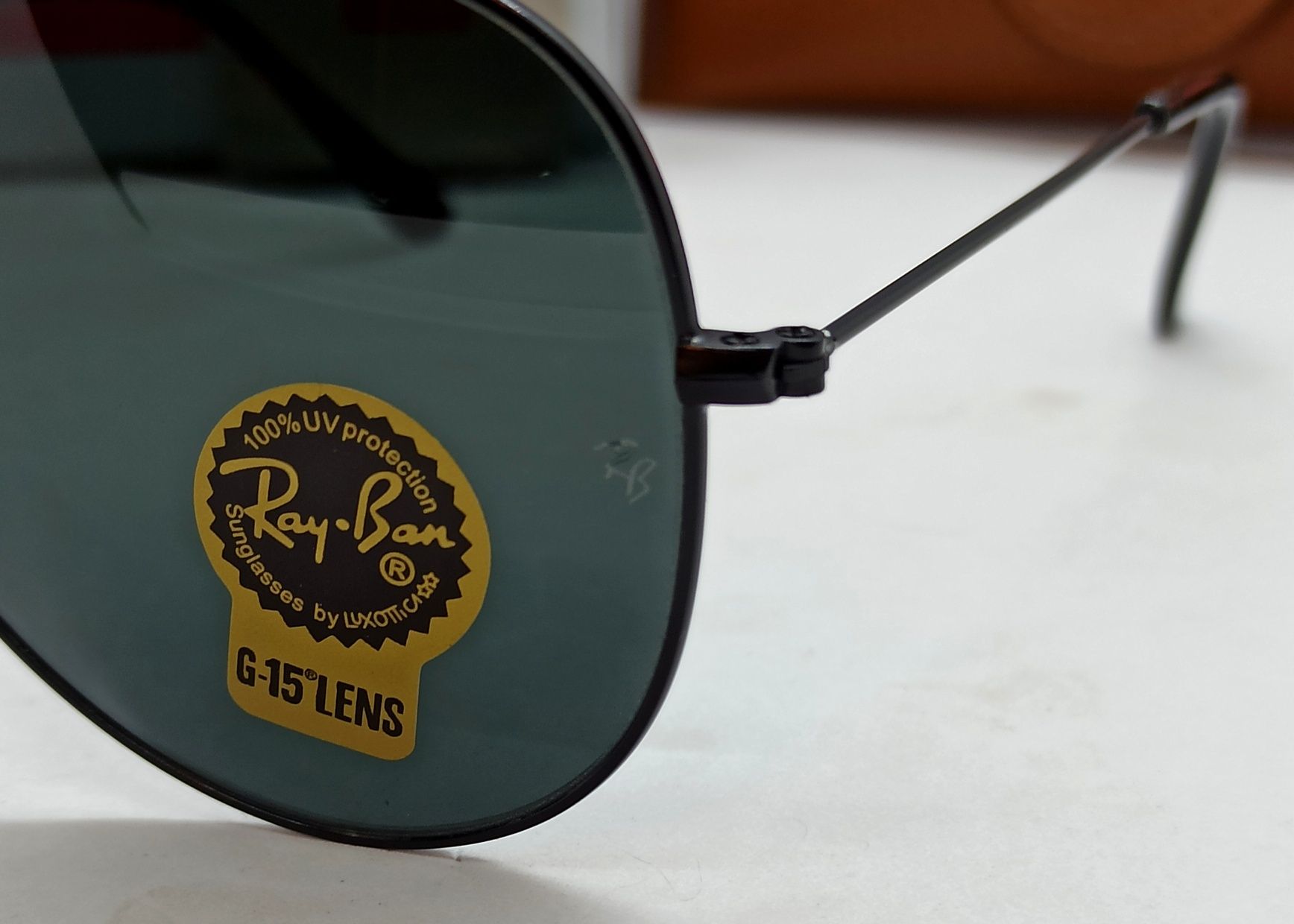 Ray Ban Aviator очки капли мужские черные в черном метале линзы стекло