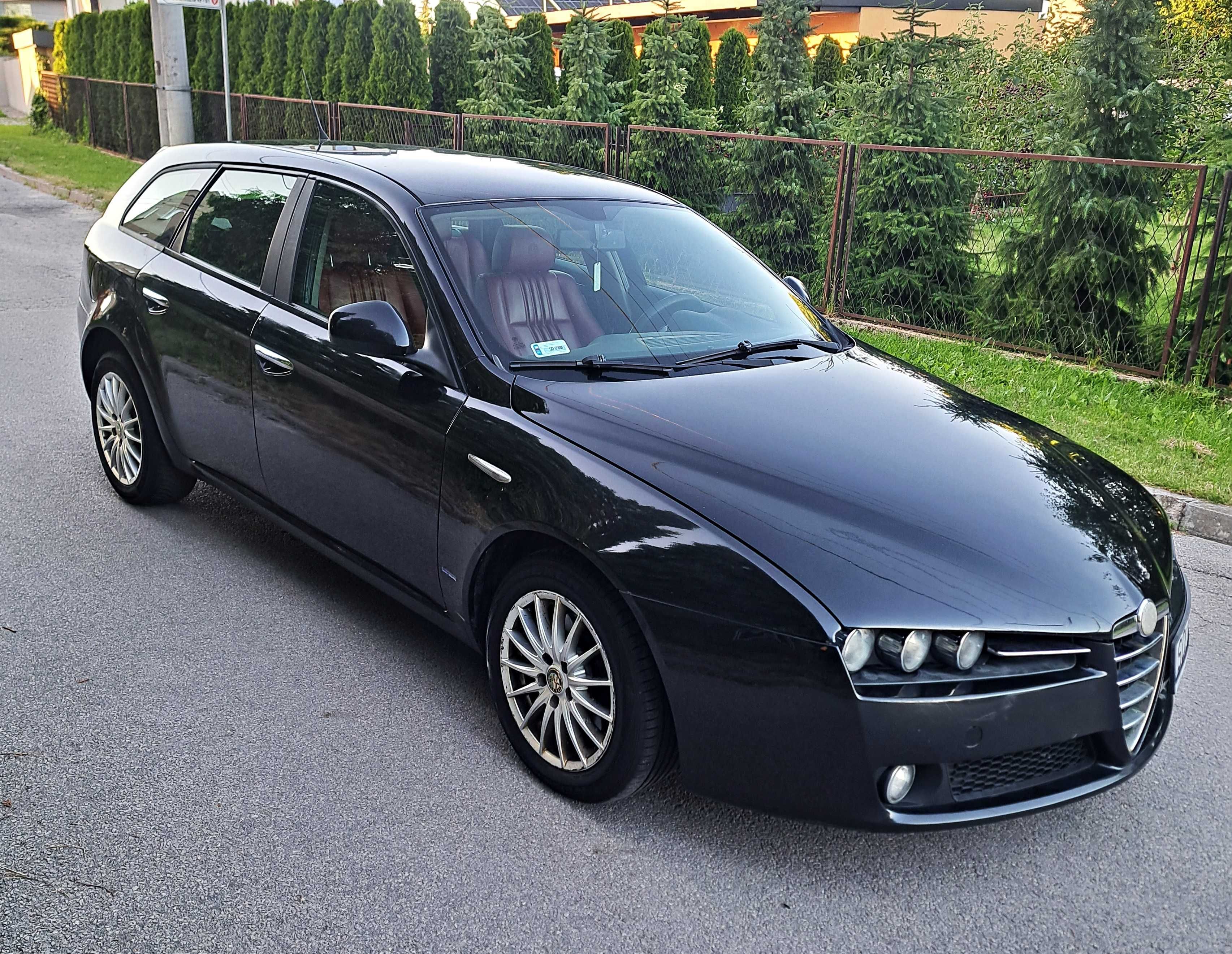 Alfa Romeo 159 1.9 JTDM 120 km Klimatronic Tempomat Czerwona Skóra