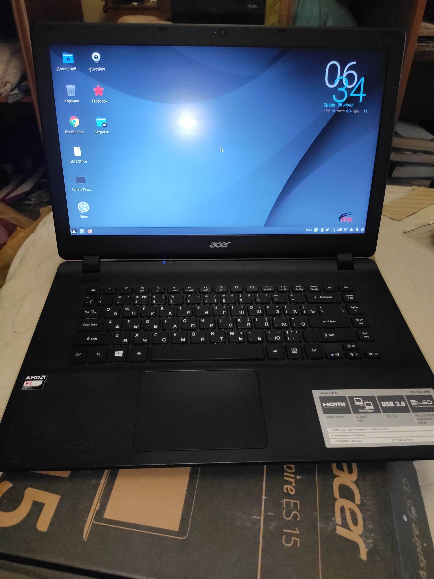 Ноутбук Acer Aspire ES 15 новый!!!