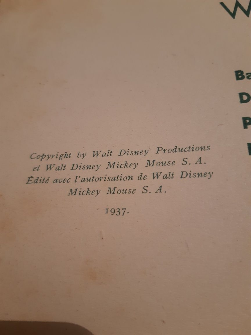 Raríssimo livro de 1937 "Mickey Chez Les Pirates "