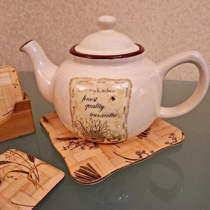 Керамический чайник TERRACOTTA+Подставка под горячее\BergHOFF\Luminarc