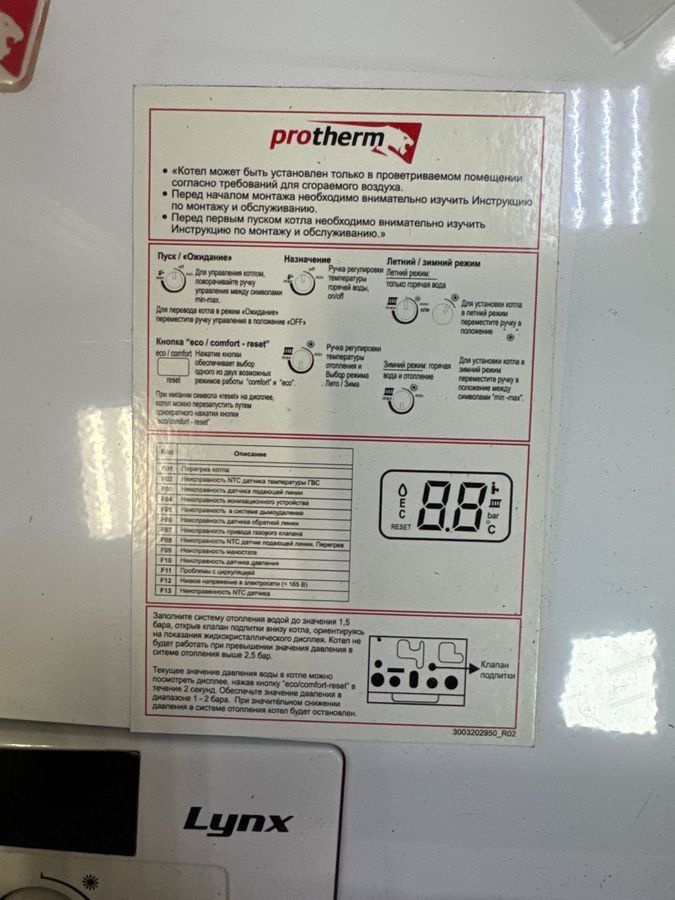 Котел газовий PROTHERM РЫСЬ LYNX 24