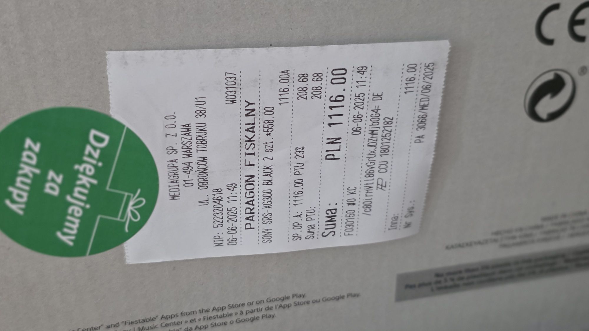 Głośnik xg300 nowy, po zwrocie konsumenckim, gwarancja 23 miesiące.