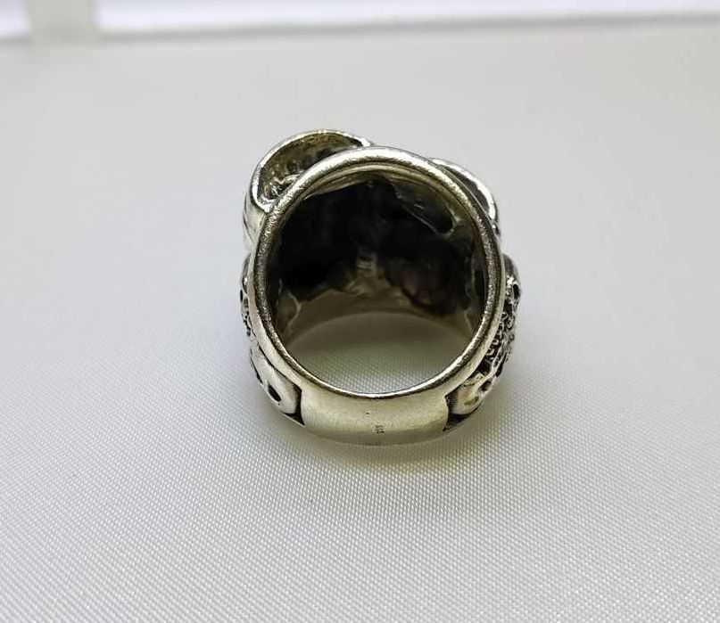 Sygnet srebrny - Czaszki - nr 027 - próba 925