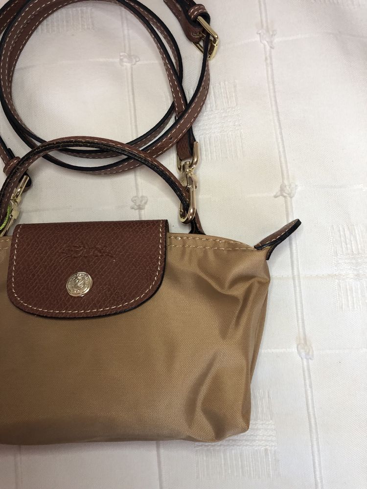 Mala longchamp le pliage camel/castanho XS