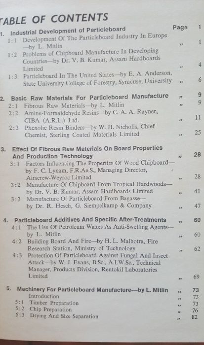 Particleboard, manufacture and apllication