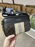 Coach оригинал мужская сумка кожанная мессенджер барсетка