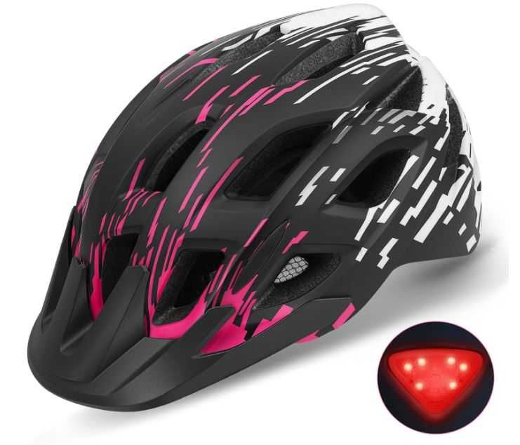 Kask rowerowy TADPOLE ze światłem LED, 3 tryby światła r.57-61cm