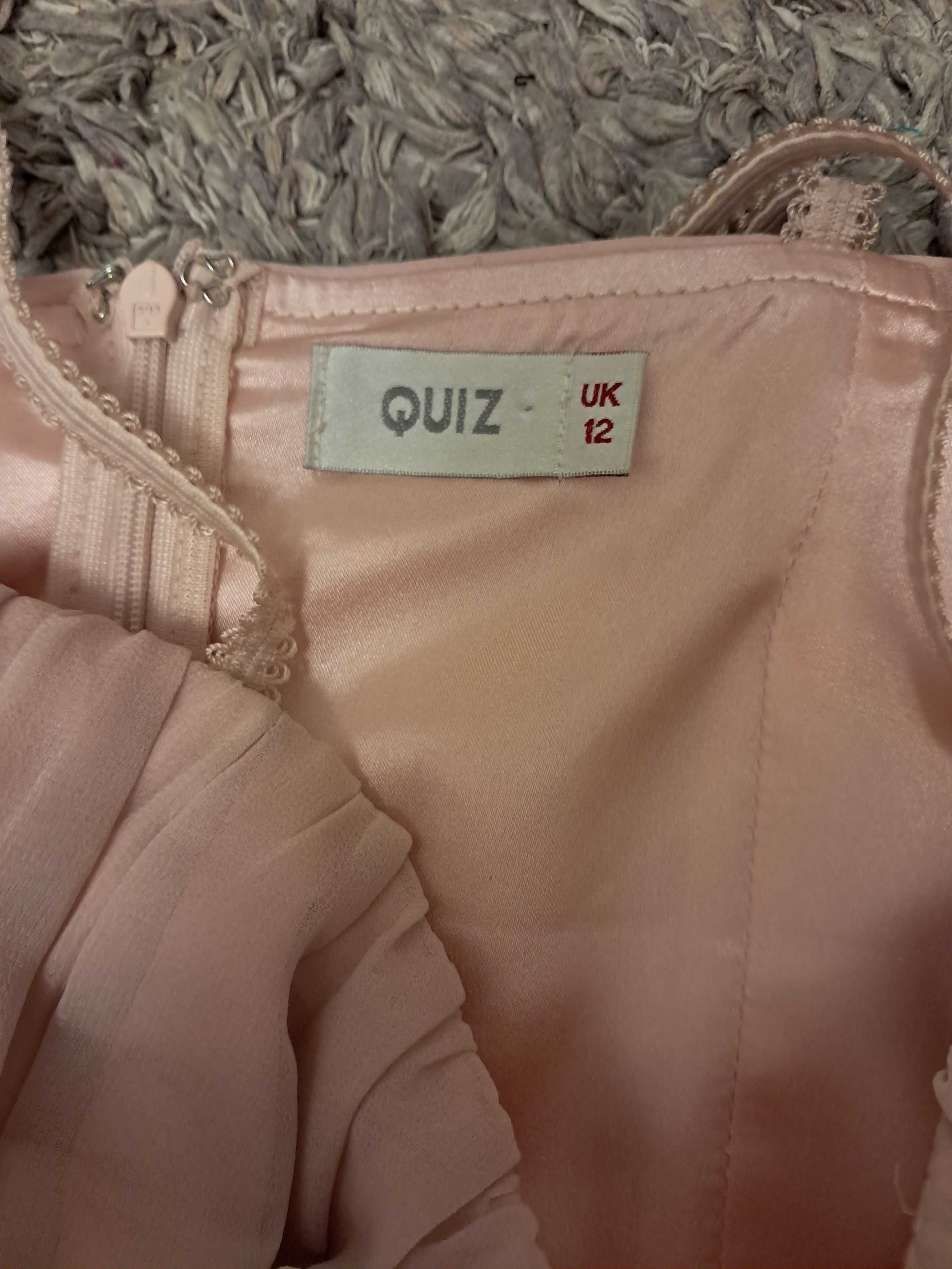 Letnia sukienka w kolorze pudrowego różu rozm. M