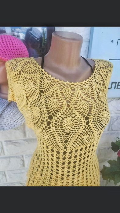 Sukienka -Kostium żółty L ,zestaw bluzka+ spódnica, ręcznie robiony L