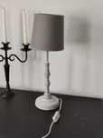 Lampka nocna, stołowa vintage shabby chic biała szara