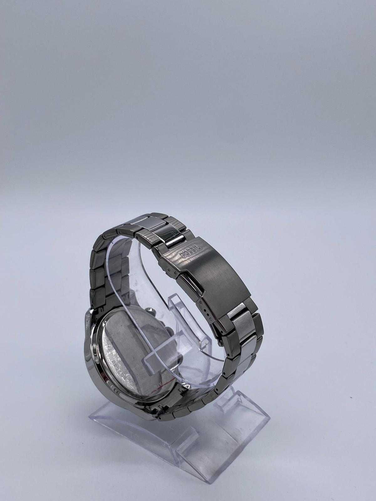 Oryginalny Zegarek męski srebrny Fossil BQ2540 na bransolecie Nowy