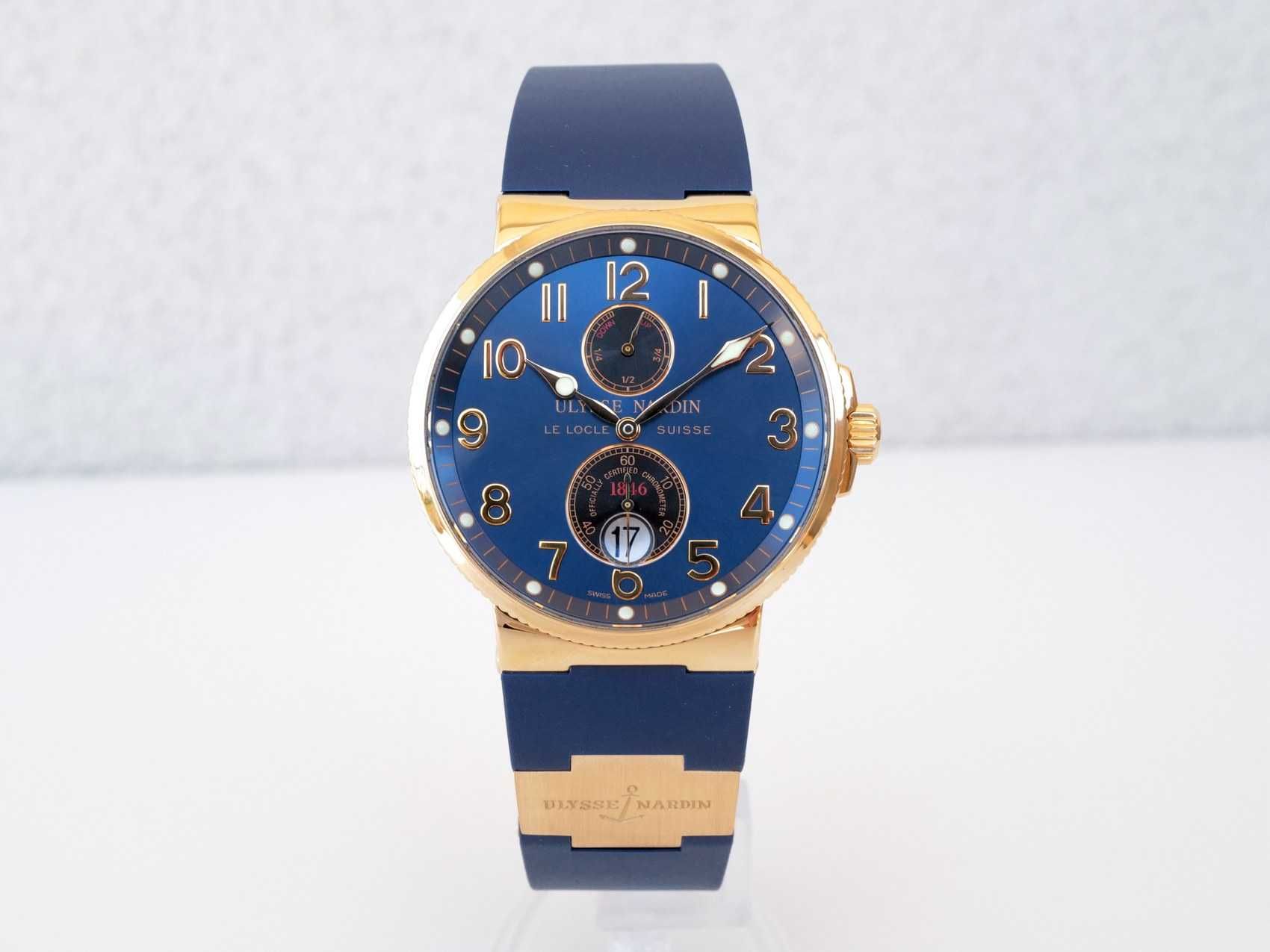 Ulysse Nardin Marine Chronometer 41mm 18K Rose Gold Blue Dial