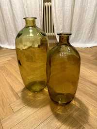 Dwa wazony Zara HOME, żółty / herbaciany kolor, szklany