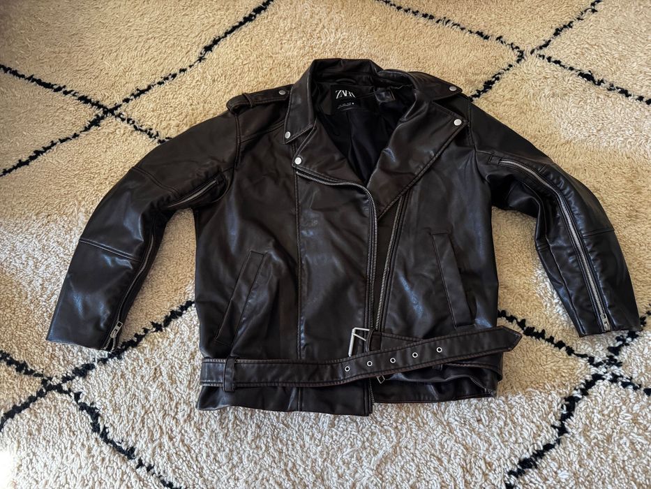 Blusão biker castanho L