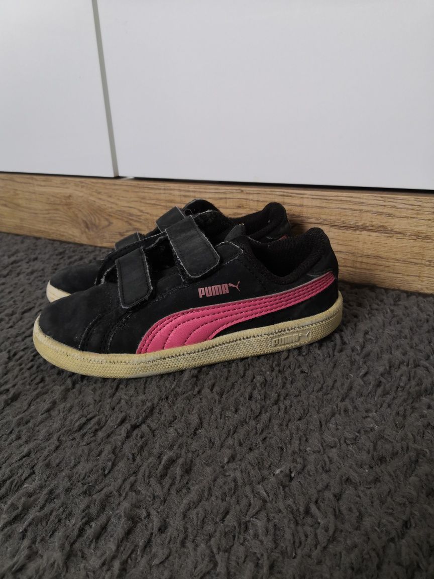 Puma czarne buty adidasy trampki na rzep.