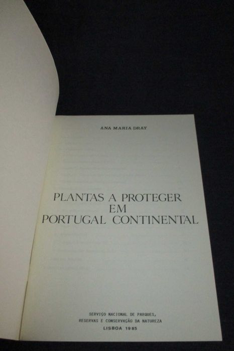 Livro Plantas a Proteger em Portugal Continental Ana Maria Dray