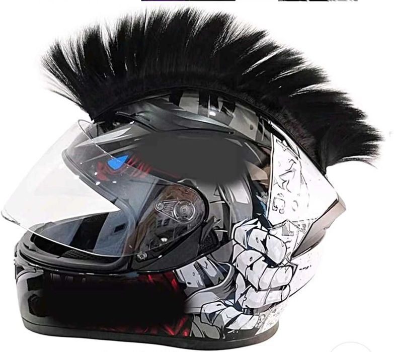 Włosy,irokez,pank,W30-B,dekoracja kasku, ozdoba,rzep, nowość design