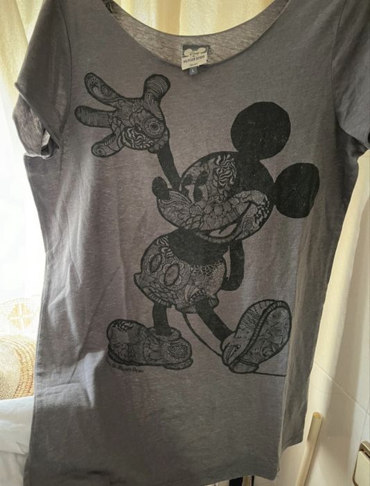 Tshirt Tommy Denim L cinzenta com Mickey a preto