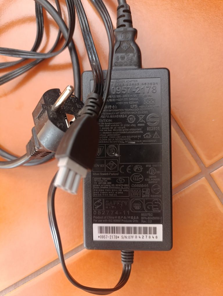 Transformador para impressora HP com ficha cinzenta