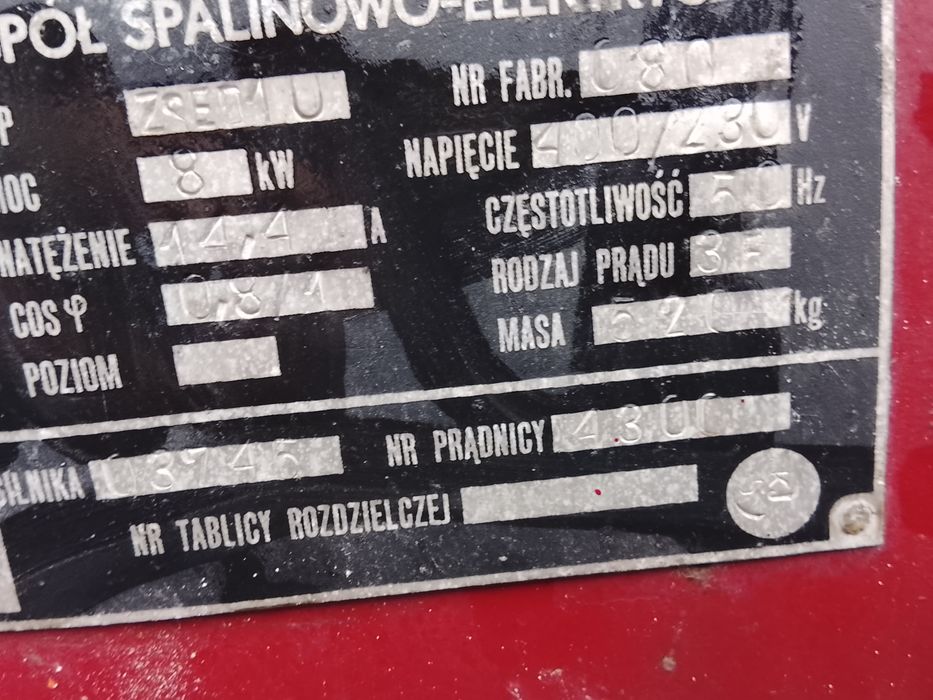 Agregat prądotwórczy 8 10 kw kva silnik Andoria 2 CA 90 nieużywany