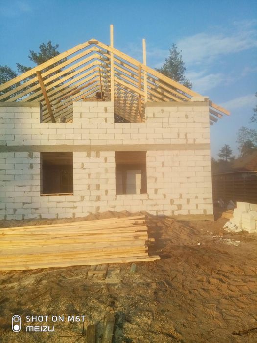 Фундамет, Укладка газоблоку,Покрівля,Фасадні роботи,Монтаж Паркану,