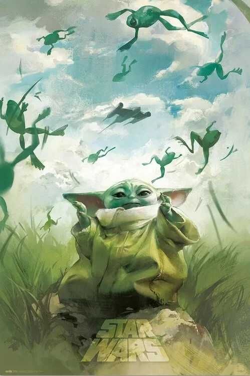 Plakat Star Wars - Grogu Training A1 Obraz Nowy