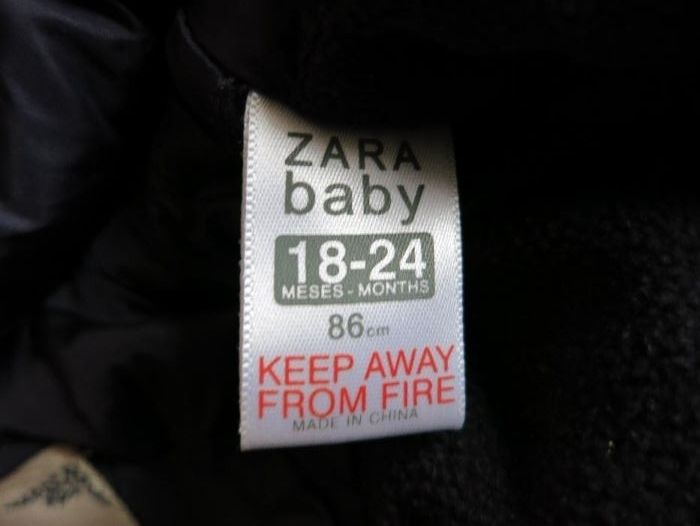Casaco/Kispo com capuz Zara Baby 18-24 meses em azul escuro