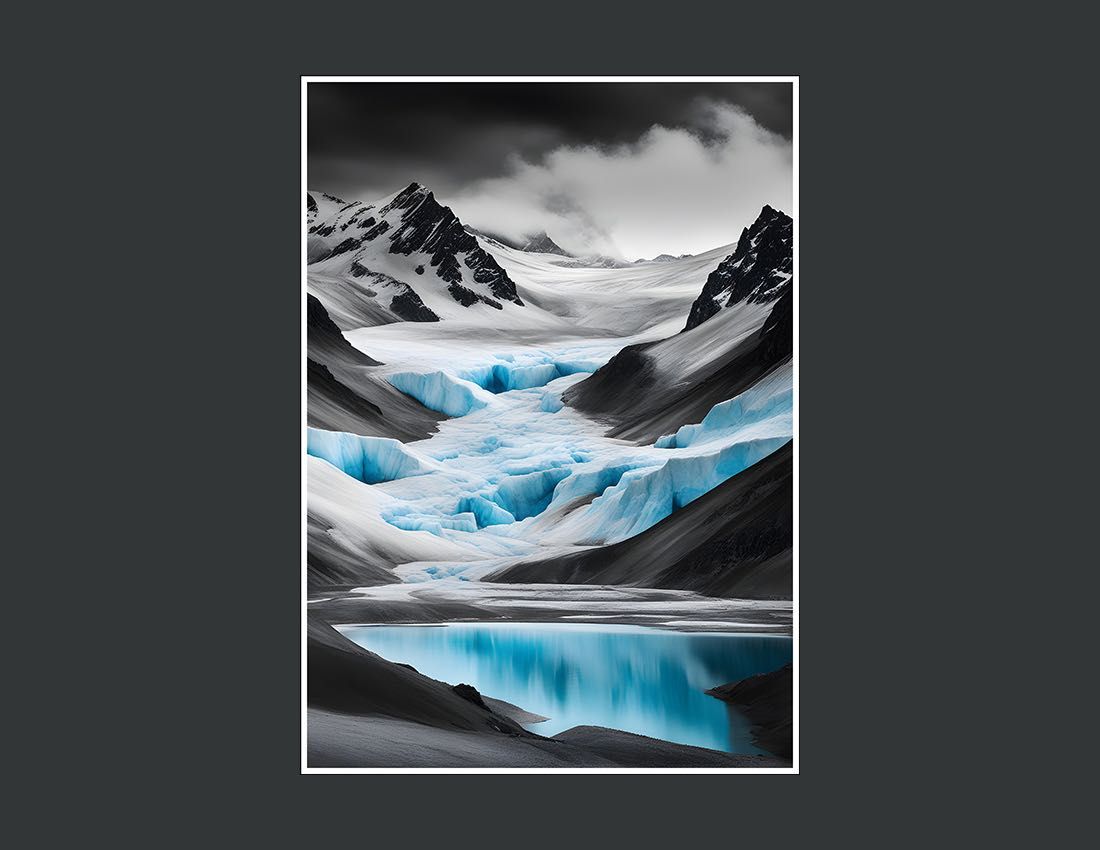PROMOCJA Plakat PREMIUM kryształowe góry 2 do salonu -  50x70cm