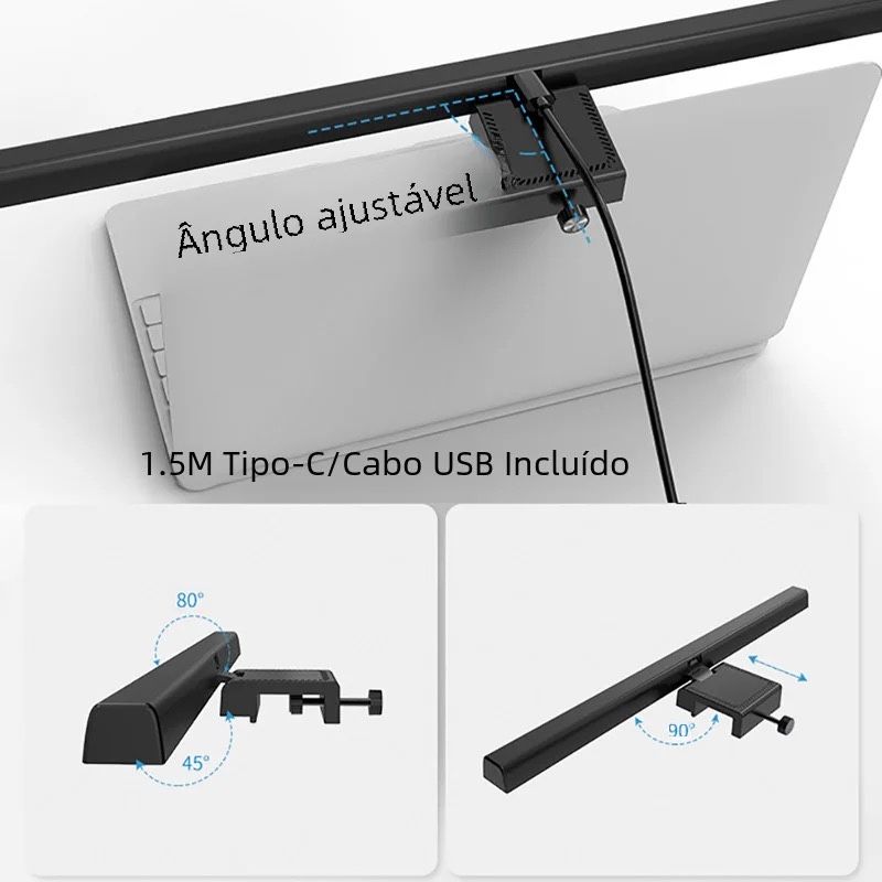 Clip barra de luz lampada LED monitor/portatil