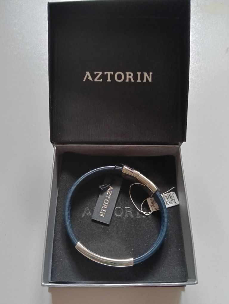 Bransoletka męska AZTORIN – NOWA, elegancka skórzana!