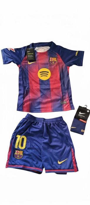 Strój komplet piłkarski Fc Barcelona Nike Lamine Yamal 10 Lewandowski