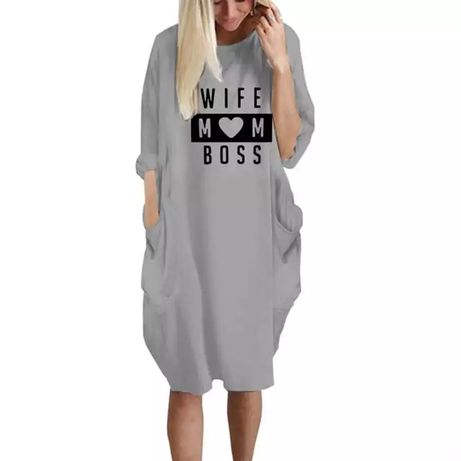Sukienka over size żona mama szef