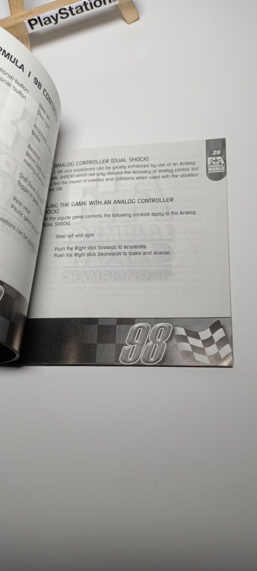 Formula 1 '98 instrukcja książeczka manual ps1 psx playstiation1