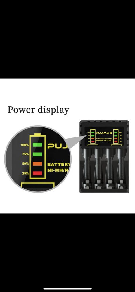 • Зарядное устройство для аккумуляторов батареек типа АА и ААА.