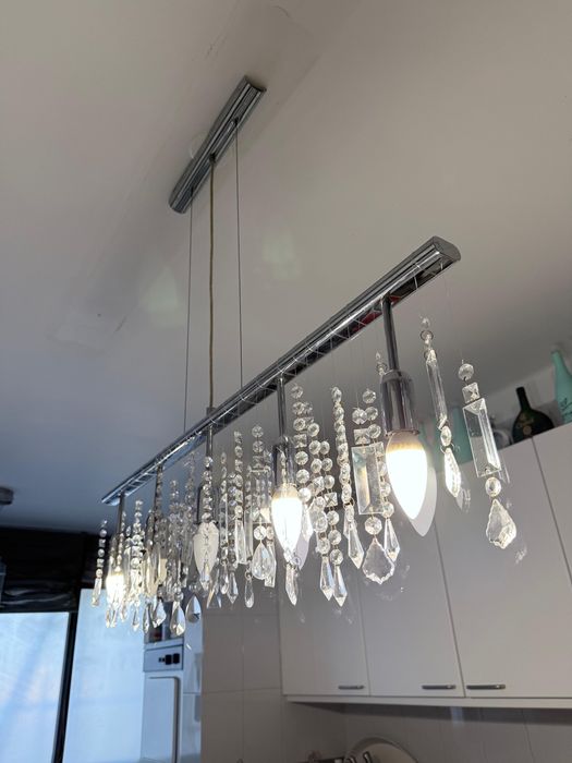 Candeeiro com cristais