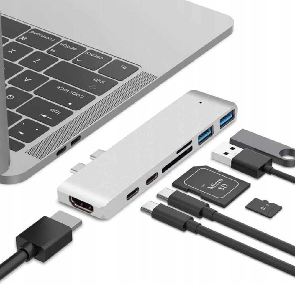 Adapter hub przejściówka usb-c hdmi do macbook